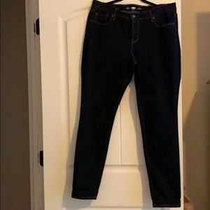 Women skinny blue jeans size 14